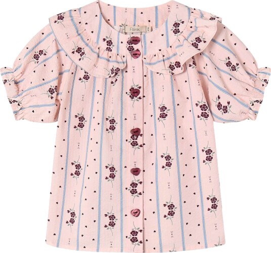 Fliink Colombe Ss Blouse Pink 110