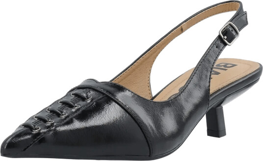 Bianco Biakristin Lace Up Slingback Faux Leather Black 36 Bianco Biakristin Lace Up Slingback Faux Leather Black 36