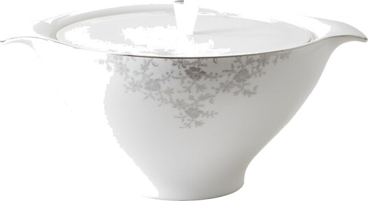 Royal Porcelain   Angelina Platinum terrin lokk 23 cm hvit