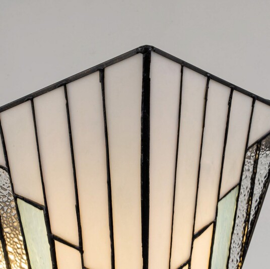 Alderley vegglampe flerfarget/bronse 31 cm – Elstead   Stue   Tiffany   Glass   Kantet