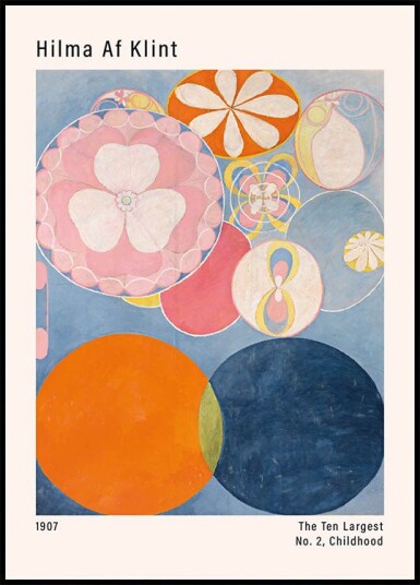 Colorful Abstract Art by Hilma Af Klint Plakat Plakat / 30x40cm