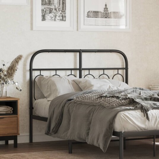  Sengegavl i metall svart 120 cm 8721102646188