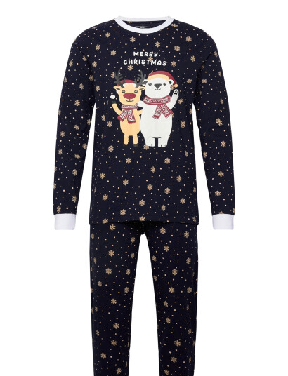 Happy Seasons Best Friends Christmas Pyjamas - Navy - XS