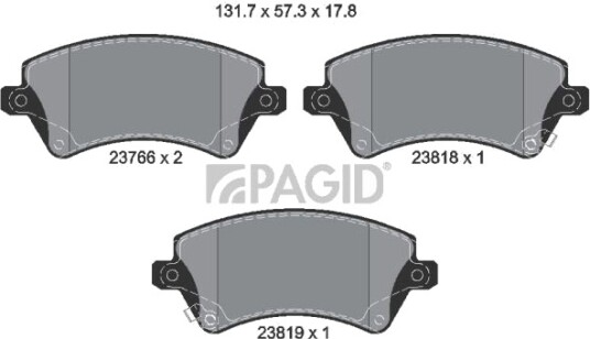 PAGID T3120N Bremseklosser