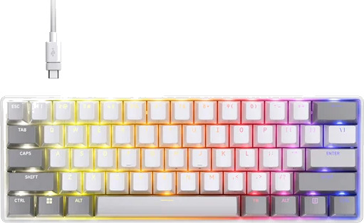 Corsair Clipper Pro Mini 60 Gamingtastatur Engelsk USA uten numerisk tastatur hvit CH-979111J-NA