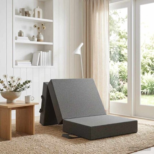 vidaXL Sammenleggbar sofabed 75 x 67 x 45 cm Lysegrå vidaXL Sammenleggbar sofabed 75 x 67 x 45 cm Lysegrå