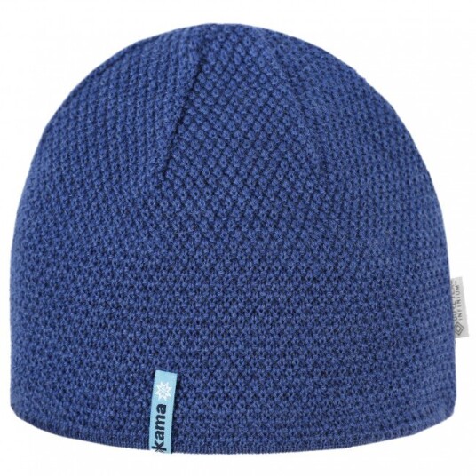 Kama Strikket Lue Gore Windstopper Blue