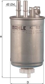 Drivstoffilter MAHLE ORIGINAL KL 483 Drivstoffilter MAHLE ORIGINAL KL 483