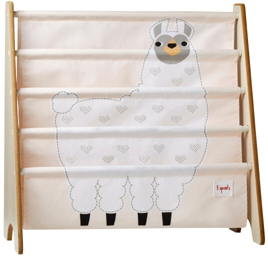 3 Sprouts Book Rack White Llama