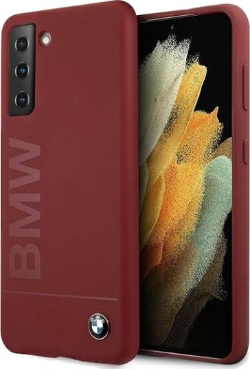 BMW Silicone Signature Logo Case for Samsung Galaxy S21+ Red