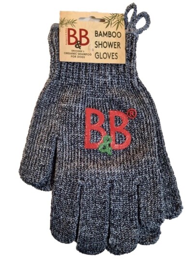 B&B - Bamboo showergloves for dogs (01800) B&B - Bamboo showergloves for dogs (01800)