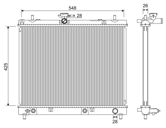 Radiator VALEO 701346