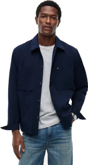 Tommy Hilfiger Sporty Tech Shirt Jacket Navy S Tommy Hilfiger Sporty Tech Shirt Jacket Navy S