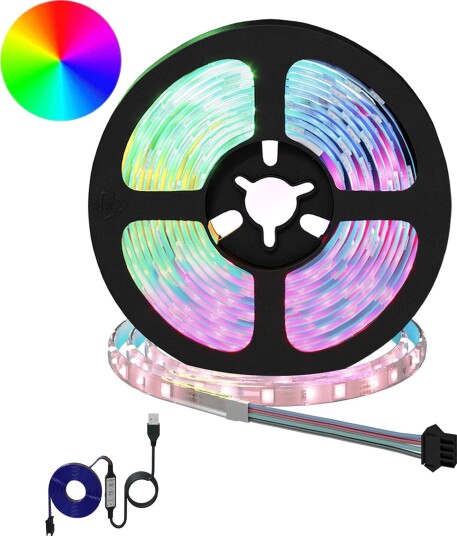 LED Stripe 2 pcs Svart og gjennomsiktig 3000 mm Kobber og plast