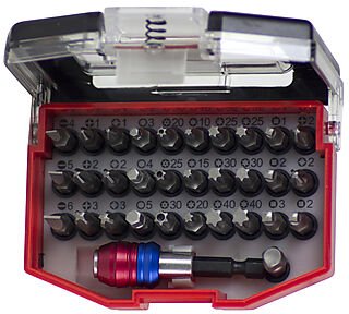 Tecos bitssett beltbits 32 deler rod stk