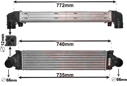 Intercooler VAN WEZEL 02004218