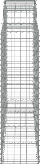 vidaXL Gabionkurver buede 10 stk 200x50x140/160 cm galvanisert jern