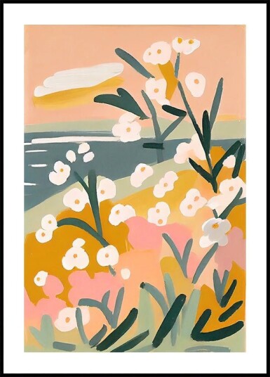 Petals by the Shore Poster Plakat / 50x70cm