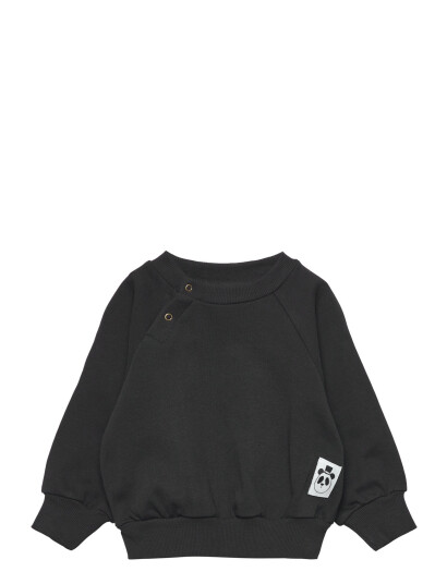 Mini Rodini Basic Solid Sweatshirt Black 56-62 Mini Rodini Basic Solid Sweatshirt Black 56-62