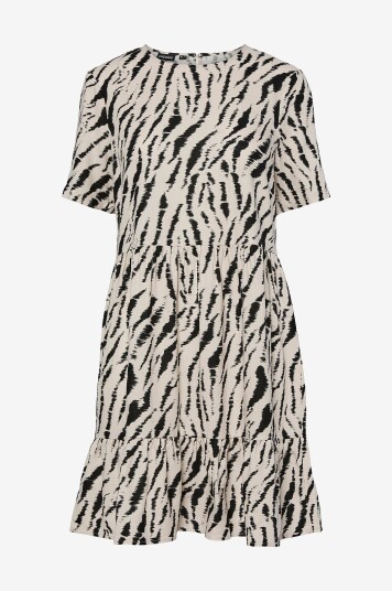 Pieces Kjole pcTarlem SS Dress Wvn Beige