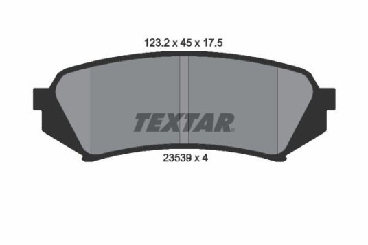 Bremseklosser sett TEXTAR 2353902 Bremseklosser sett TEXTAR 2353902
