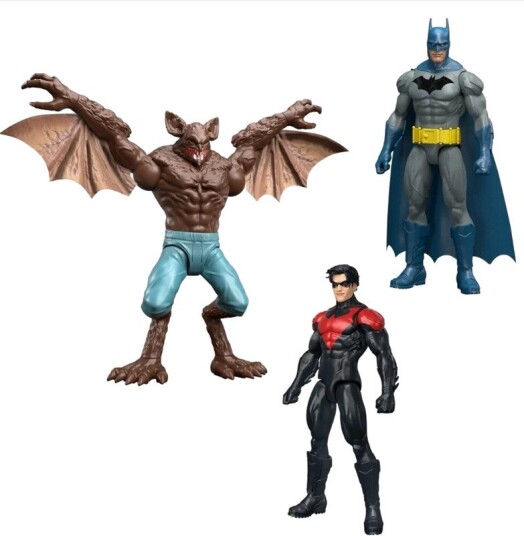 DC Batman & Nightwing vs ManBat Action Figure 3Pack