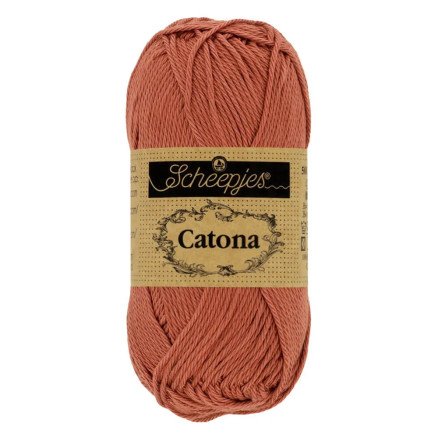 Scheepjes Catona Garn 504 Teglrød - 10g