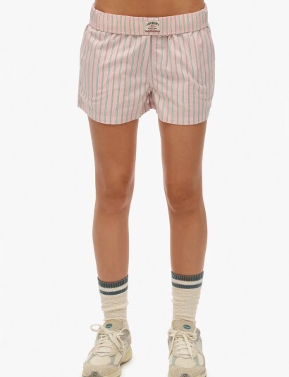 Superdry Cotton Stripe Elastic Short Pink 8 Superdry Cotton Stripe Elastic Short Pink 8