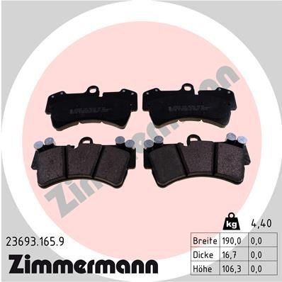 Bremseklosser ZIMMERMANN 23693.165.9