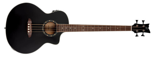 Ortega Guitars Ortega D7ce-Sbk-4 4-Strängad Ak. Bass Med Mik., Cutaway, Satin Svart