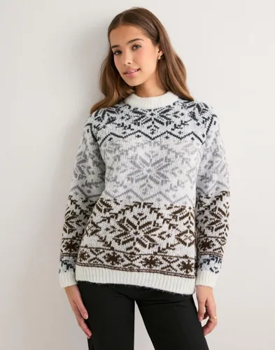 Pieces   Multi/Mønstrete   Pcjo Ls High Neck Knit Bc