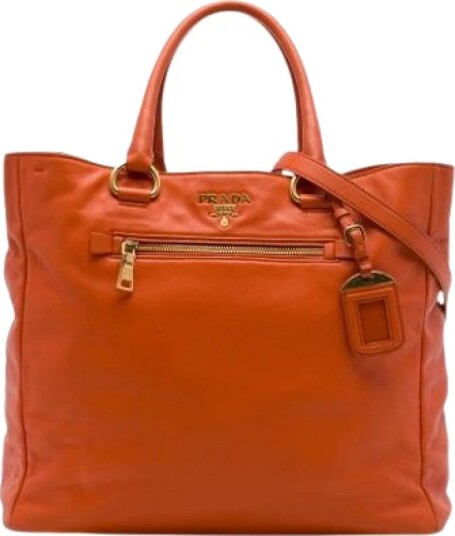 Prada Vintage Dame Pre owned Oransje ONE SIZE, Prada Vintage Dame Pre owned Oransje ONE SIZE,