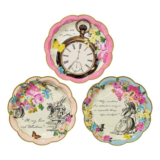 Talking Tables Papptallerkener Truly Alice - 12-pakning