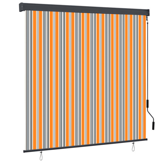 vidaXL Utendørs rullegardin 160x250 cm gul og blå