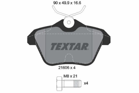 Bremseklosser TEXTAR 2160601