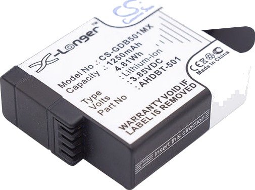 Cameron Sino Batteri til GoPro Hero 5-kamera, CHDHX-501, ASST1