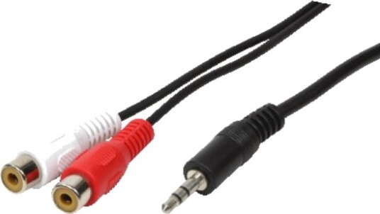 Logilink 1X3.5Mm 2Xrca 5M 3.5Mm Hankjønn 2 X Rca Hunkjønn 5 M Sort
