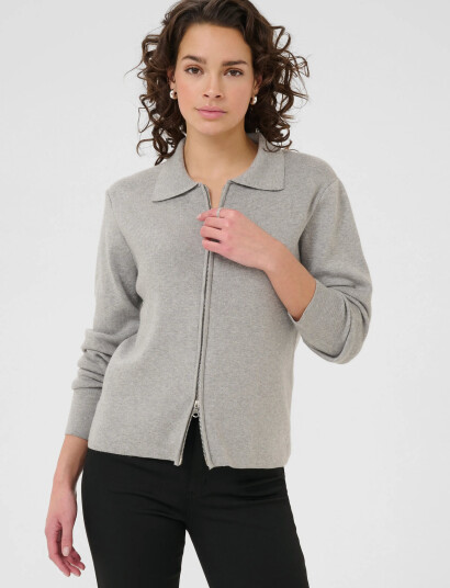 Kaffe Kavisja Polo Cardigan - Grey - XXL