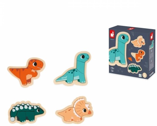 Janod 4 Progressiv Puslespill Dinosaurer 14 Brikker Janod 4 Progressiv Puslespill Dinosaurer 14 Brikker