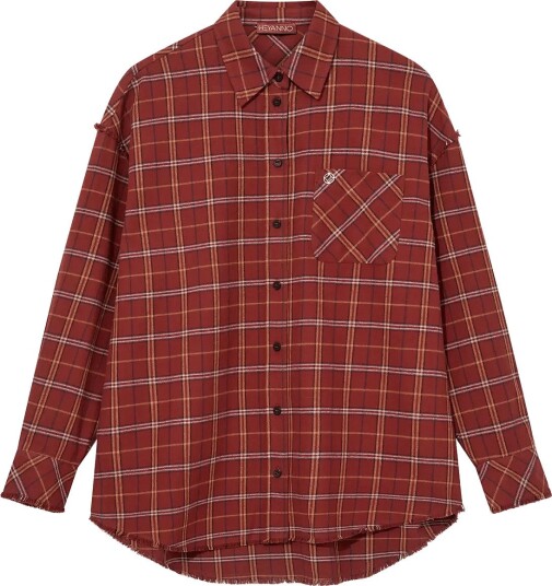 Heyanno Mmhmine Flannel Shirt   Red   S