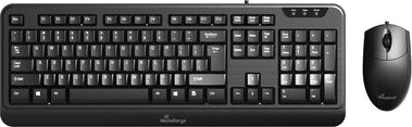 MediaRange MROS108-GR QWERTY Mouse svart