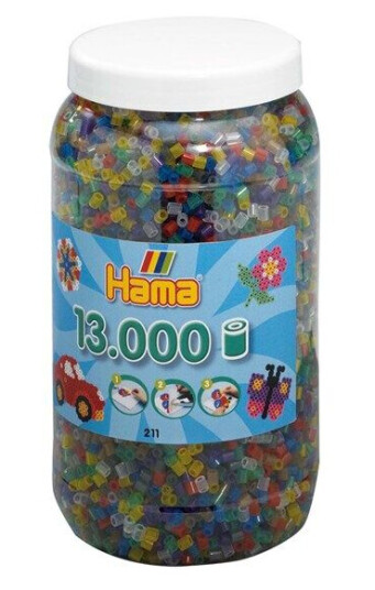Hama Ironing beads in Pot-Transparantmix 13.000pcs.