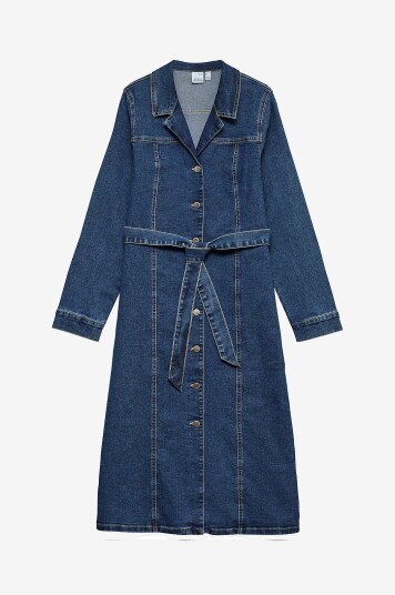 Vero Moda Denimkjole vmTelly LS 7/8 Dnm Vi3474 Blå Vero Moda Denimkjole vmTelly LS 7/8 Dnm Vi3474 Blå