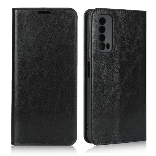 INCOVER Huawei P Smart 2021 Nøytralt PU Skinndeksel m. Lommebok - Sort