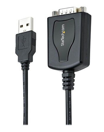 StarTech.com 3ft (1m) USB to Serial Cable with COM Port Retention DB9 Male RS232 to USB Converter