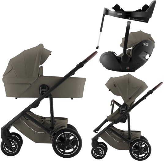 Britax SMILE 5Z Duovogn + Baby-Safe PRO Babystol og base Lux Urban Olive
