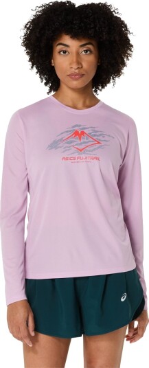 Asics Women"s Fujitrail Logo LS Top Light Ube XL Asics Women"s Fujitrail Logo LS Top Light Ube XL