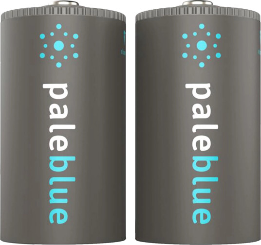 Pale Blue 5000mAh Oppladbare D Batterier 2-pack med Ladekabel