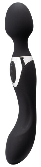 Sinful Curvy Double Pleasure Oppladbar Magic Wand Vibrator   - Svart