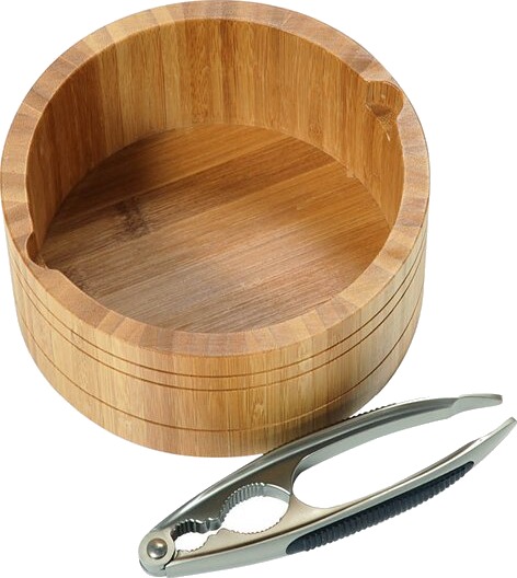 Kesper Nøttefat med nøtteknekker 16,6 cm bambus Kesper Nøttefat med nøtteknekker 16,6 cm bambus